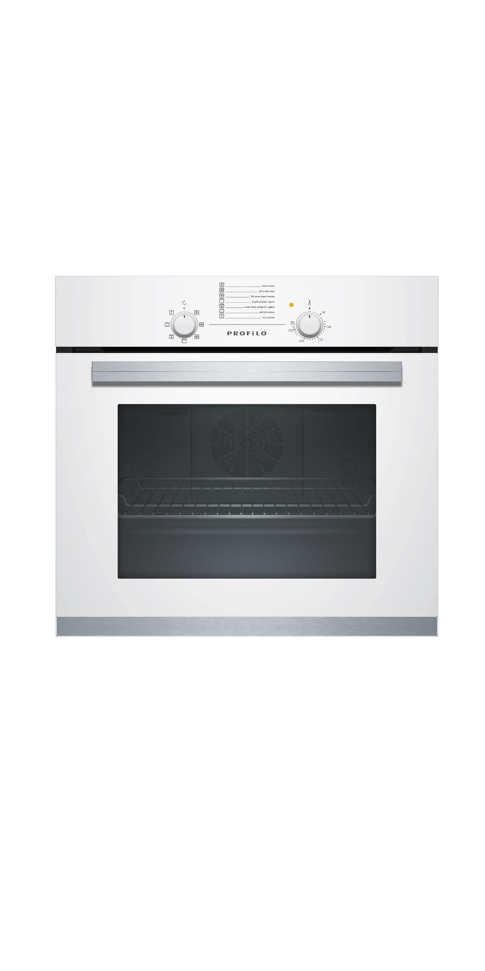 Ankastre Fırın 60 cm Beyaz