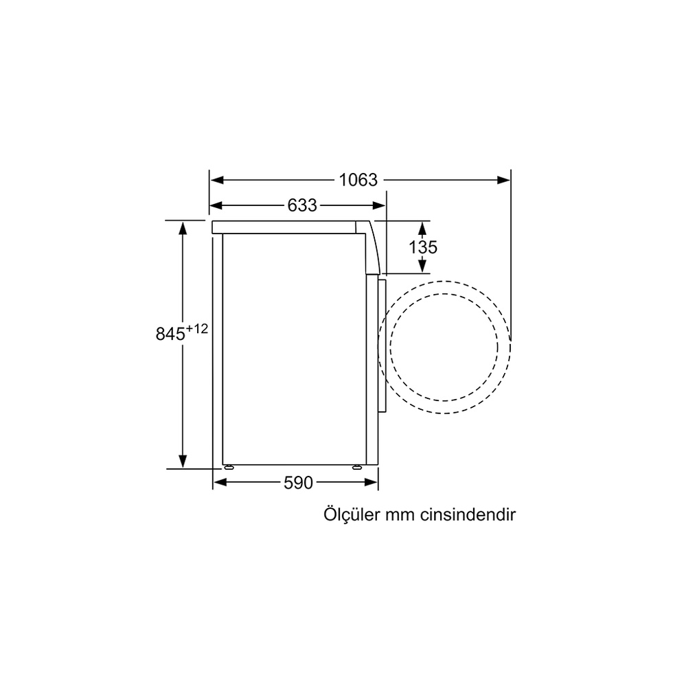 Çamaşır Makinesi 8 kg 1200 dev./dak.