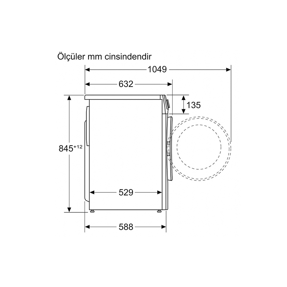 Çamaşır Makinesi 9 kg 1400 dev./dak.