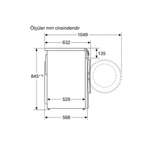 Çamaşır Makinesi 9 kg 1400 dev./dak., Gümüş